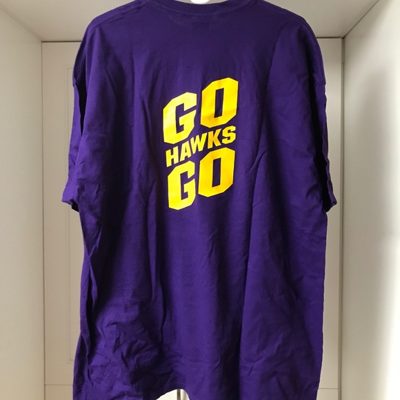 Wilfrid Laurier WLU Hawks TShirt Purple and Gold Rally Basketball Football 2XL - Picture 1 of 3
